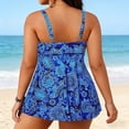 thumbnail image 3 of Plus Size Tankini Swimsuits for Women - Flowy Peplum Bathing Suit Top with Boyshorts, Tummy Control V-Neck 2026 Swimwear Top (14-22Plus), 3 of 4