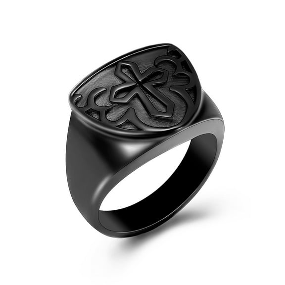 Constantlife Personalized Engrave Cremation Urn Ring Jewelry for Ashes Engraved Cross Memorial Urn Ring Stainless Steel Celtic Knot Retro Keepsake Ashes Holder Ring