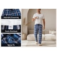 thumbnail image 4 of MoFiz Men's Plaid Print Woven Pajama Pants Cotton Loungewear Sleep Bottoms 3PACK, 4 of 10