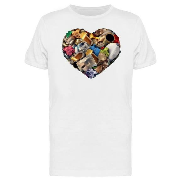 Heart Made Of Plastic Waste Tee Men's -Image by Shutterstock