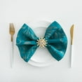 thumbnail image 1 of Xiao Hua Servilletas de tela de damasco de 19,68 x 19,68 pulgadas, cuadradas, de satén, para bodas, banquetes, color azul y verde, paquete de 2, 1 of 4