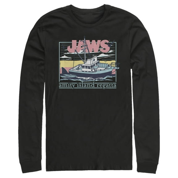 Men's Jaws Amity Island Regatta Boat  Long Sleeve Shirt