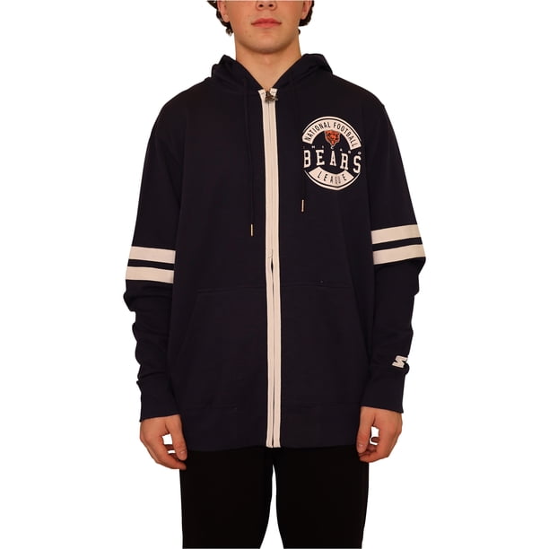STARTER Sudadera con capucha para hombre de los Chicago Bears, azul, grande