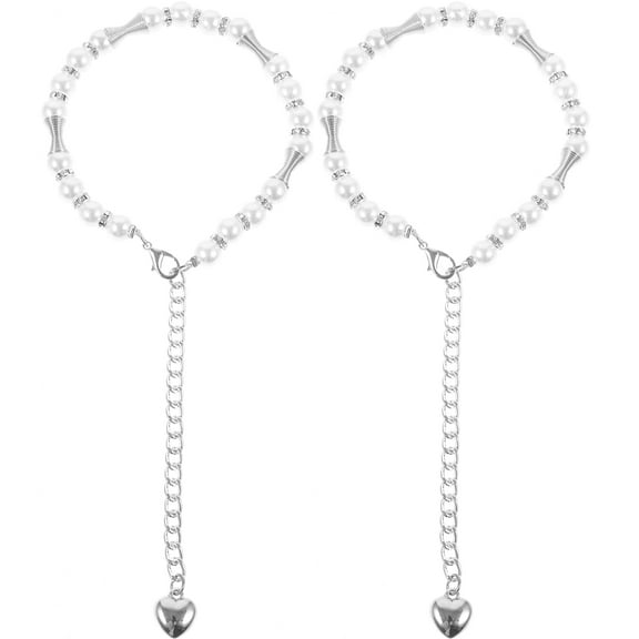 unbranded  High Heels Laces Anklets Shoe Straps Pearl Shoelaces Women's White