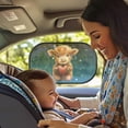 thumbnail image 2 of Yuyamidu Highland Cow Car Window Shade for Baby Red Heart Car Side Window Sun Shade Adorable Auto Rear Sunshade Car Accessories for SUVs Sedans Trucks, 2 of 7