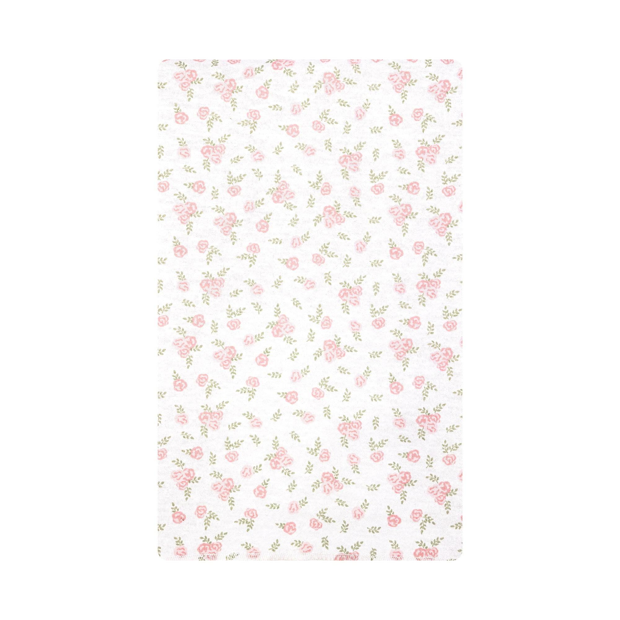 Hudson Baby Unisex Baby Cotton Poly Flannel Burp Cloths, Tiny Rose, One Size