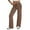 Coffee, variant on Gibobby Womens Pants Clearance Sweatpants Solid Cotton Linen Drawstring Elastic Waist Long Wide Leg Pants(Pink,XXL)