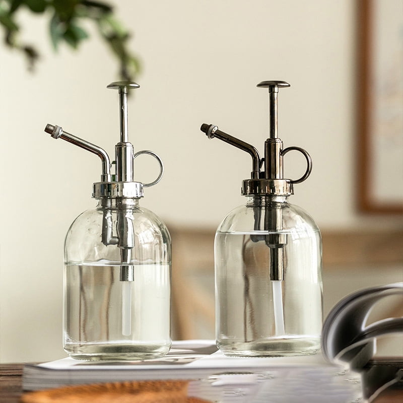 Small Watering Cans for House Plant Garden Flower, Spout Water Can for Outdoor Watering Plants 350ML (Silver)