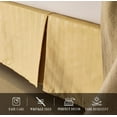 thumbnail image 4 of Elegant Comfort® Luxury 1500 Series Wrinkle Resistant Egyptian Weave Quality STRIPE Bed Skirt / Dust Ruffle - Pleated Tailored 14inch Drop, California King, Gold, 4 of 5