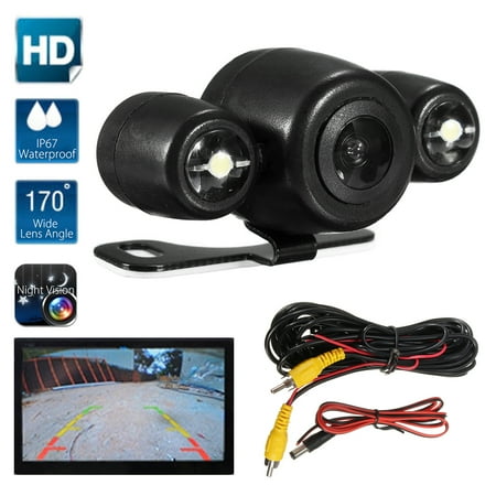 170° HD Car Rear View Parking Camera Reverse backupsight Backup Waterproof LED Night Vision 1/4'' Color CMOS Image