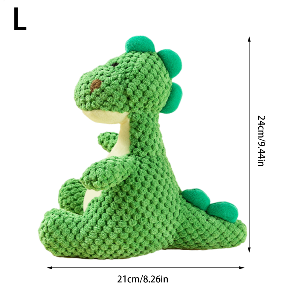 Ksruee Dog Toys Squeaky Anti-Stress Plush Dinosaur Dog Teething Toy for Aggressive Chewer Puppy Training Boredom Release Indoor Beach Park Yard Activities smart