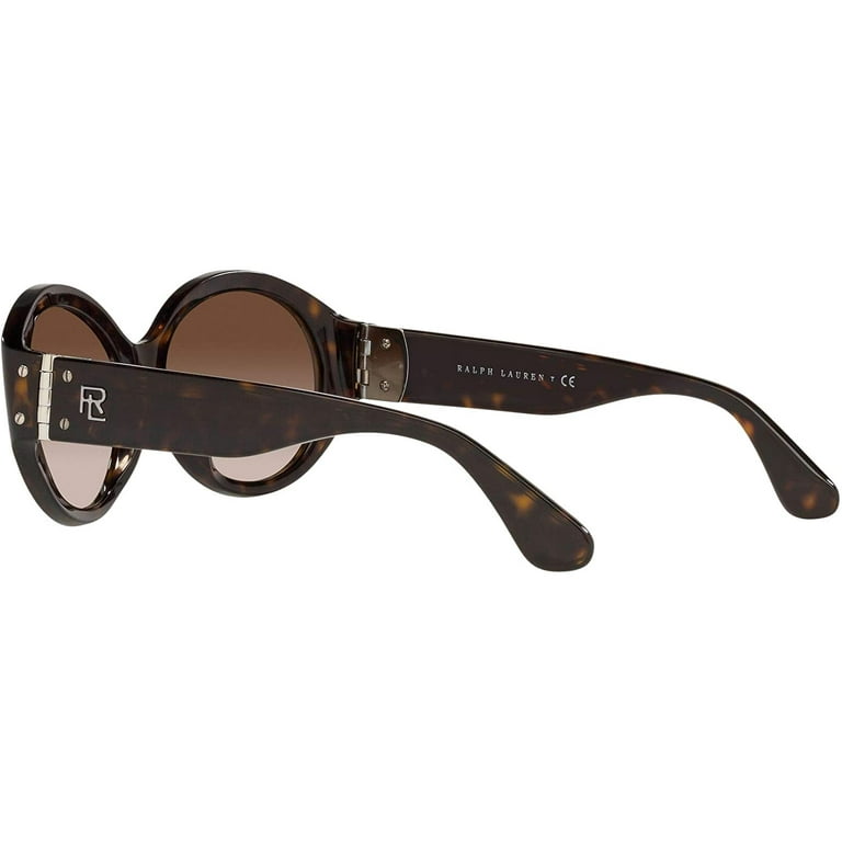 Ralph Lauren Womens Rl8191 Oval Sunglasses Shiny Dark Havana/Brown - Main Image