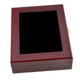 thumbnail image 1 of Caja de almacenamiento de madera para exhibición de pelotas de golf, joyero bolas, escaparate, superficie lisa, cierre de Metal, Color rojo 220x170x65mm, 1 of 8