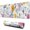 Pioneer Flower Floral-3, variant on Long Mouse Pads for Desk,Pioneer Flower Floral Print Pattern Desk Mats on Top Of Desks, Desk Mouse Pad Extra Large with 3mm Non-Slip Base and Stitched Edge for Gaming,Office,Work,Home 31.5"x11.8"