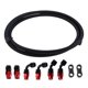 thumbnail image 1 of Kit de línea de combustible AN10 Unique Bargains de 10 pies, manguera de vacío, manguera de combustible automotriz con abrazadera de tubo adaptador negro, 1 juego, 1 of 1