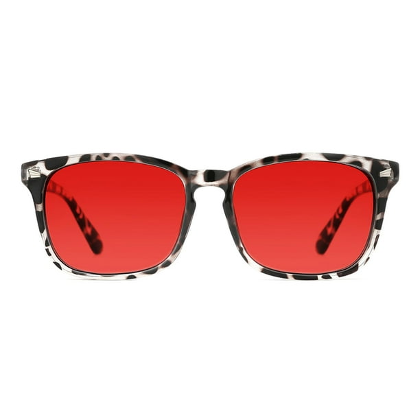 Gafas para dormir TIJN, azul y verde, que bloquean la luz, lentes rojas