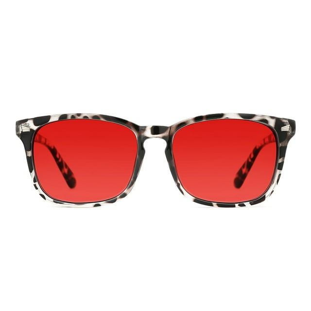 Gafas para dormir TIJN, azul y verde, que bloquean la luz, lentes rojas