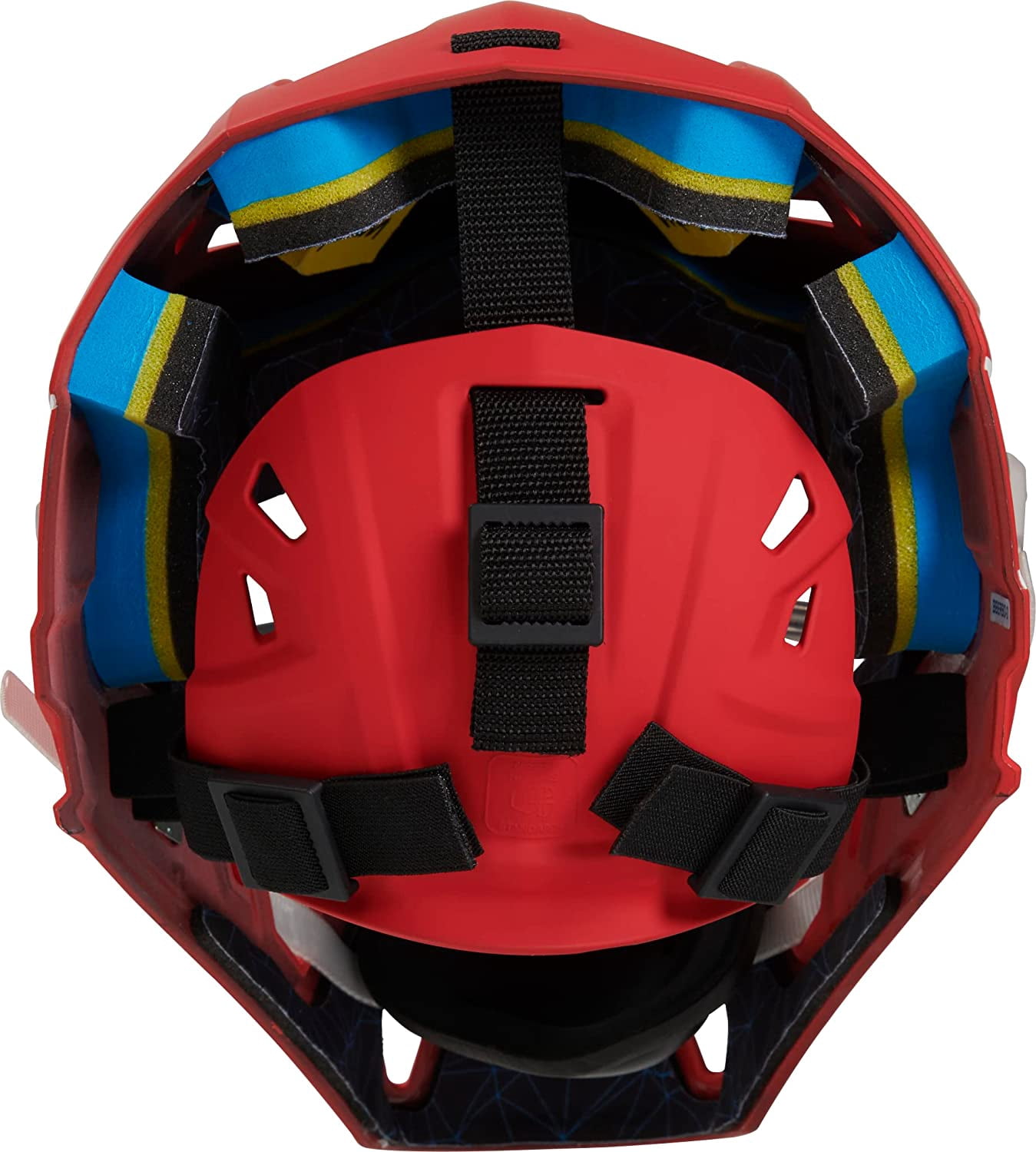 Rawlings MACH Baseball Junior Catcher's Helmet | Scarlet/White | Junior