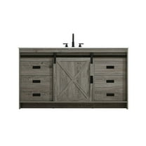 Elegant Kitchen and Bath Austin 60 Inch Single Bathroom Vanity In Rustic Grey