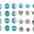 thumbnail image 5 of 63 piezas DIY Charm Bracelet Jewelry Making , Metal Charms Set Charm Beads hecho a mano DIY Charm Bracelets para niñas Navidad regalo Azul perfecl Brazalete encantado, 5 of 5