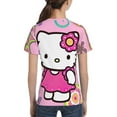 thumbnail image 6 of Hello Kitty T Shirts For Girls Boys, 3d Print Cartoon Graphics T Shirt, Youth Crewneck T-Shirt, Unisex Short Sleeve Top Tees Age 4-16 Years, 6 of 7