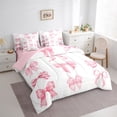 thumbnail image 4 of Castle Fairy Girls Cartoon Ribbon Bow Queen Bedding 7-Piece: Cozy Pink White Comforter, 4 of 8
