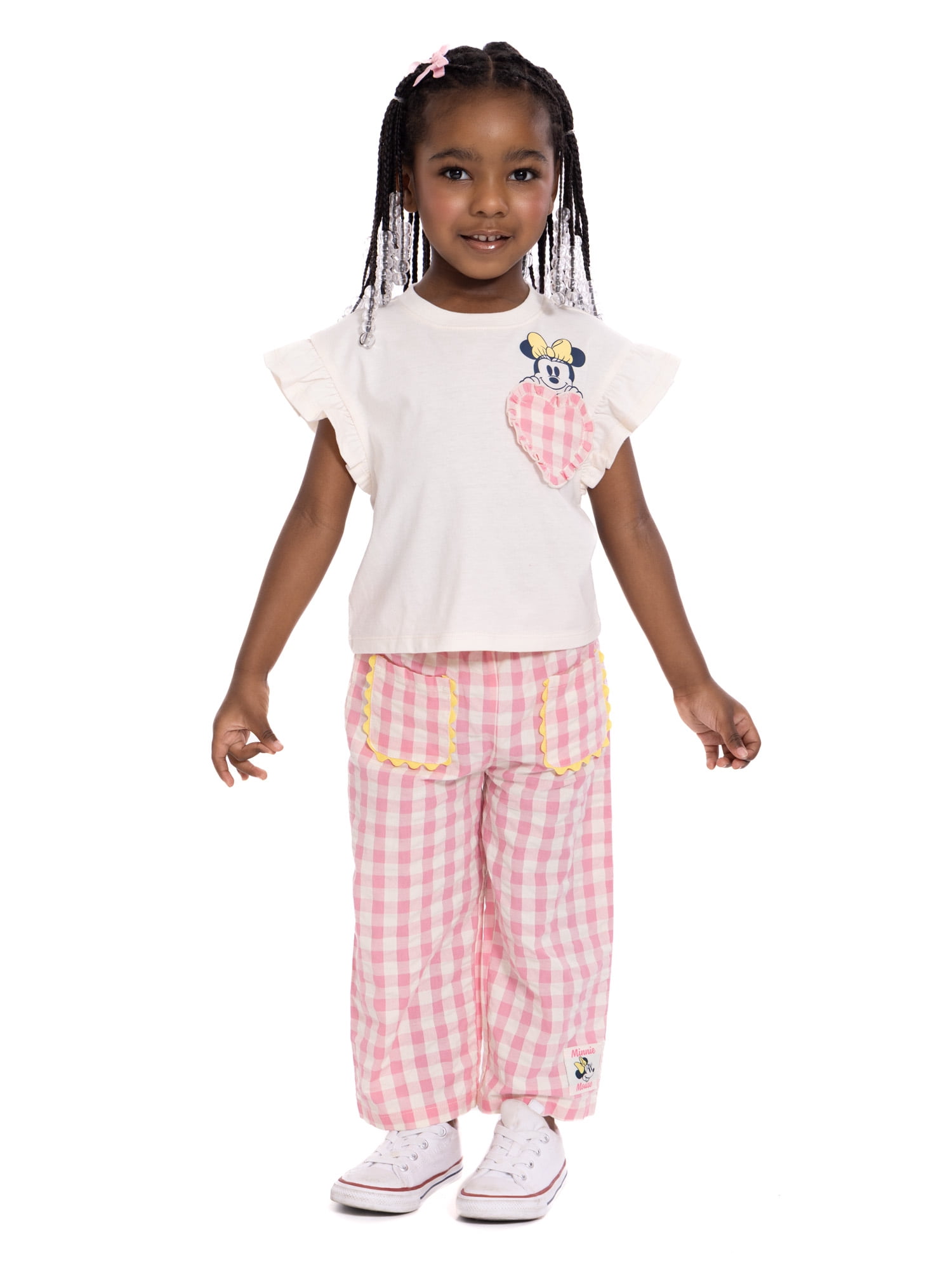 Minnie Mouse Toddler Girls Ruffle Graphic Tee and Pants Set, 2-Piece, Sizes 12M-5T