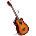 thumbnail image 4 of Tcbosik Beginner Acoustic Guitar, 38 Inch Guitar Starter Kit with Gig Bag, Picks, Strings, Capo, Tuner and Strap, Sunset Color, 4 of 10