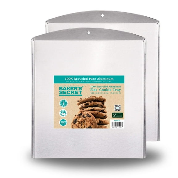 Commercial Grade Natural Pure Aluminum Cookie Sheet Raised Edges