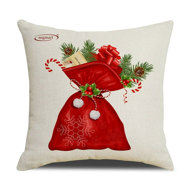18'' x 18'' Christmas Decorative Throw Pillows Covers Set of 2, SEGMART  Square Linen Throw Pillow Covers, Premium Breathable Linen Pillowcases for  Thanksgiving Day Décor Sofa Bedroom Car, S12337 - Walmart.com
