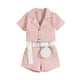 thumbnail image 1 of Ropa Para Bebés Y Niñas, Traje Para Niños Pequeños, Traje De Verano Para Niños Pequeños, Riñonera, Conjunto De Pantalones Cortos, Ropa Para Niños, Rosa Odeerbi LM103-5883, 1 of 9