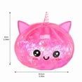 thumbnail image 3 of Dumpling Squishy Cat Ear Bun Slow Rising Toys, Glitter Filled Sensory Squeeze Fidget Toys Adult Desk Stress Relief, 3 of 6