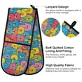 thumbnail image 4 of Dailycode Double Sided Oven Mitt with Loop Heat Resistant Kitchen Long Potholders 7" x 35" Colorful Cute Bears, 4 of 6