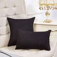 thumbnail image 4 of DADHOT Set of 2 Black Pillow Covers 20 x 20 inch Farmhouse Boho Decorative Throw Pillow Covers Linen Cushion Covers for Sofa Couch Décor, 4 of 6
