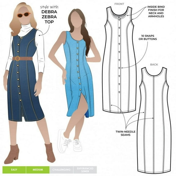 Style Arc Sewing Pattern Geri Dress Women