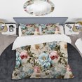 thumbnail image 2 of Designart "Timeless Pastel Elegance II" Blue Floral Bedding Covert Set - Cottage Bed Set With 2 Shams, 2 of 5