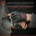 thumbnail image 6 of Daniel Smart Deerskin Leather Gloves – Fingerless Women Motorcycle Gloves with Gel Palm and Wrist Strap, 6 of 6