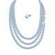 thumbnail image 1 of Set Collar Perlas Triple Aretes Zvezda Plata 0.925 Mujer azul Unitalla, 1 of 4