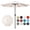 Beige, variant on Havenside Home Sun-Ray 9' Round 8Rib Aluminum Market Umbrella, Base Not Included Taupe