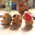 thumbnail image 6 of WINDLAND Mini Plush Capybara Charm Keychains Cute Pendant Fashion Jewelry for Women Girls, 6 of 21