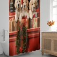 thumbnail image 3 of Winter Christmas Modern Shower Curtain for Bathroom Shower Curtain Set with 12 Hooks Waterproof Fabric Bath Curtain for Bathtub Restroom Decor, 72 X 72 in, 3 of 6