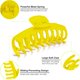 thumbnail image 4 of Clips de garra grandes para el cabello Clip de garra grande antideslizante de 4 pulgadas para cabello fino de mujer, Clips de cabello de sujeción fuerte de los años 90 para cabello grueso J. Amarillo Jormftte WMPH-791-6, 4 of 7