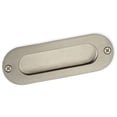 thumbnail image 1 of Manija de puerta corrediza de acero inoxidable cepillado, diseño empotrado EL-08, espaciado de 108 mm, estilo concha, 1 of 6