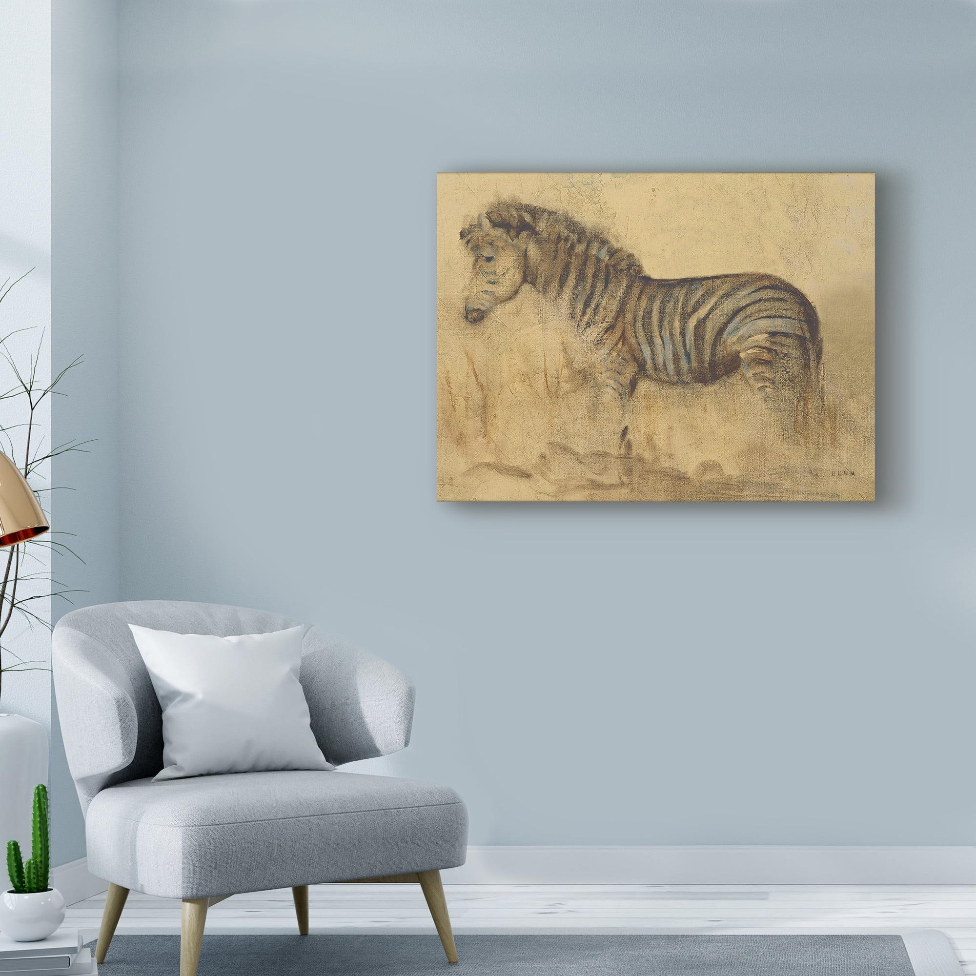 Trademark Fine Art 'Global Zebra Light Crop' Canvas Art by Cheri Blum