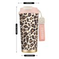thumbnail image 3 of Stainless Steel Coffee Cup 7.7×2.6×3.5in Tapered Design Nylon Woven Wrist Strap Portable Durable Cup Bottom With Non-Slip Sticker Leopard_2, 3 of 8
