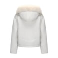 thumbnail image 5 of Cropped Puffer Jacket For Womens 2025 Winter Stand Collar Zip Up Quilted Puffer Coats With Faux Fur Hood Trendy, 5 of 8