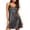 B-Dark Gray, variant on Qingpeng Womens Silky Touch Cami Dress with Built in Shelf Bra Spaghetti Strap Short Nightgown Summer Sleepwear