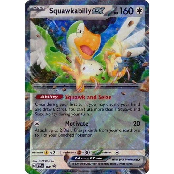 Pokemon Scarlet & Violet  Squawkabilly ex Promo Single Card
