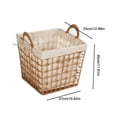 thumbnail image 3 of XYKA Handmade Rattan Woven Storage Basket Large Capacity Toy Snack and Clothes Organizer with Handle and Saving Design Perfect for Organization Elegant Wicker Fabric Laundry Basket, 3 of 4