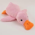 thumbnail image 4 of Juguete de peluche para masticar con forma de pato calmante Mellow Dog, color rosa, 4 of 5